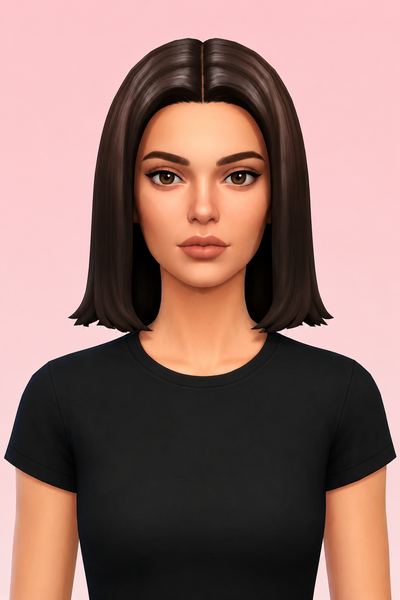 india hair custom content (CC) for Sims 4 by dogsill