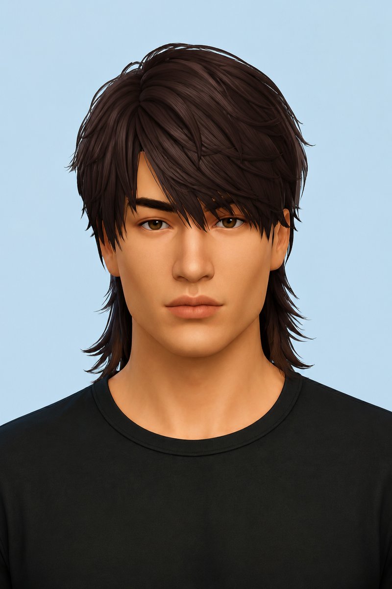 Caleb Hair custom content (CC) for Sims 4 by johnnysims