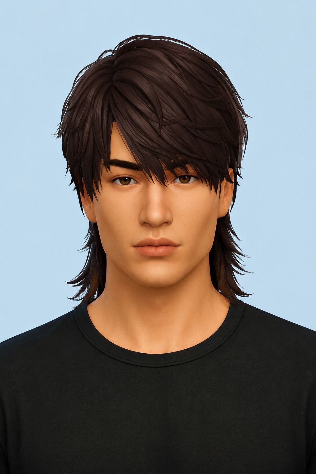 Caleb Hair custom content (CC) for Sims 4 by johnnysims