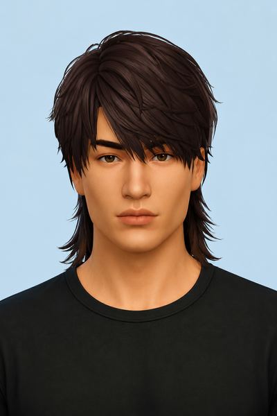Caleb Hair custom content (CC) for Sims 4 by johnnysims