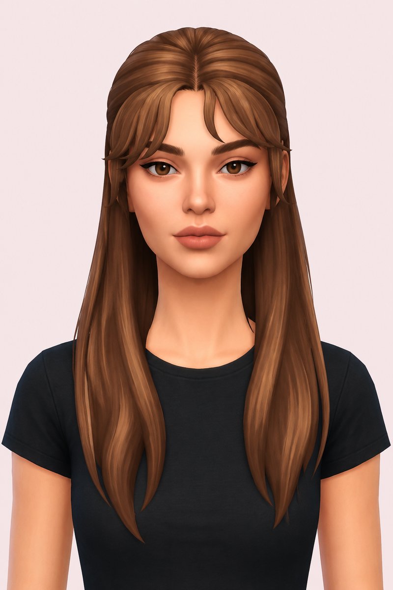 liliya hair custom content (CC) for Sims 4 by dogsill