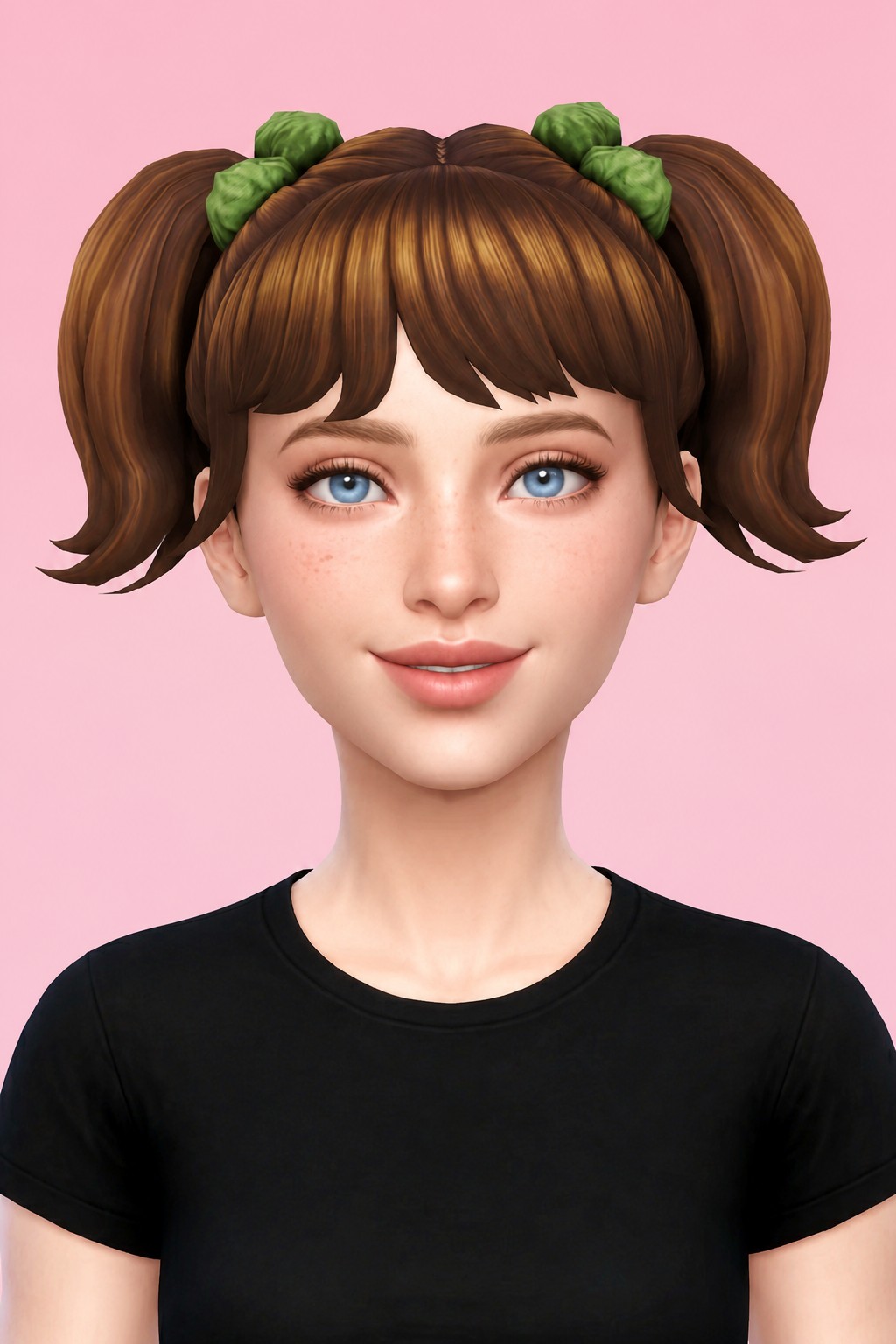 adrienne pigtails custom content (CC) for Sims 4 by dogsill