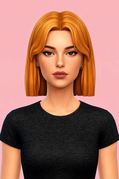 kat hair custom content (CC) for Sims 4 by dogsill