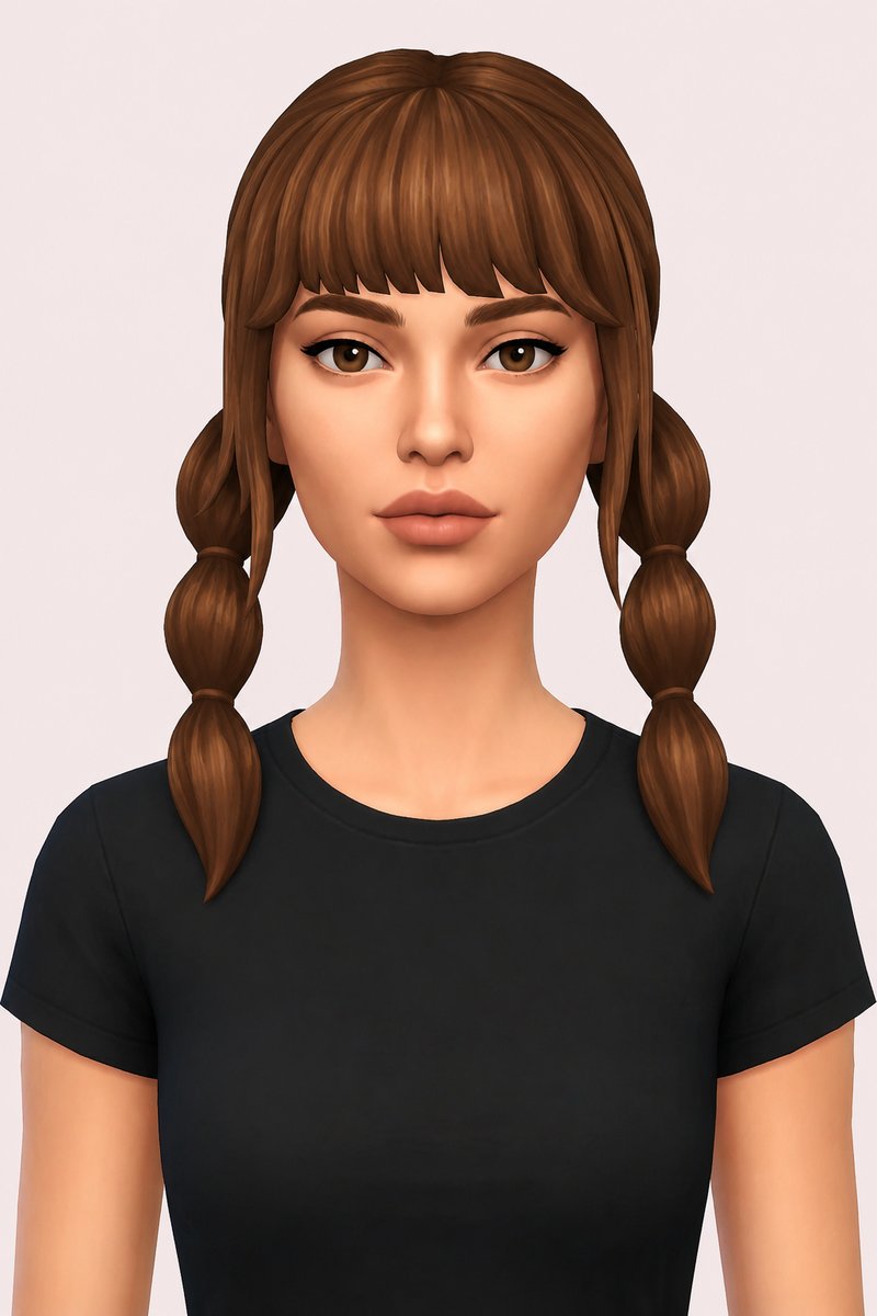 janet braids custom content (CC) for Sims 4 by dogsill