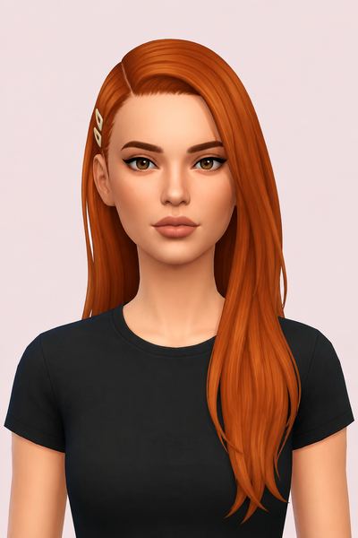 harper hair custom content (CC) for Sims 4 by dogsill