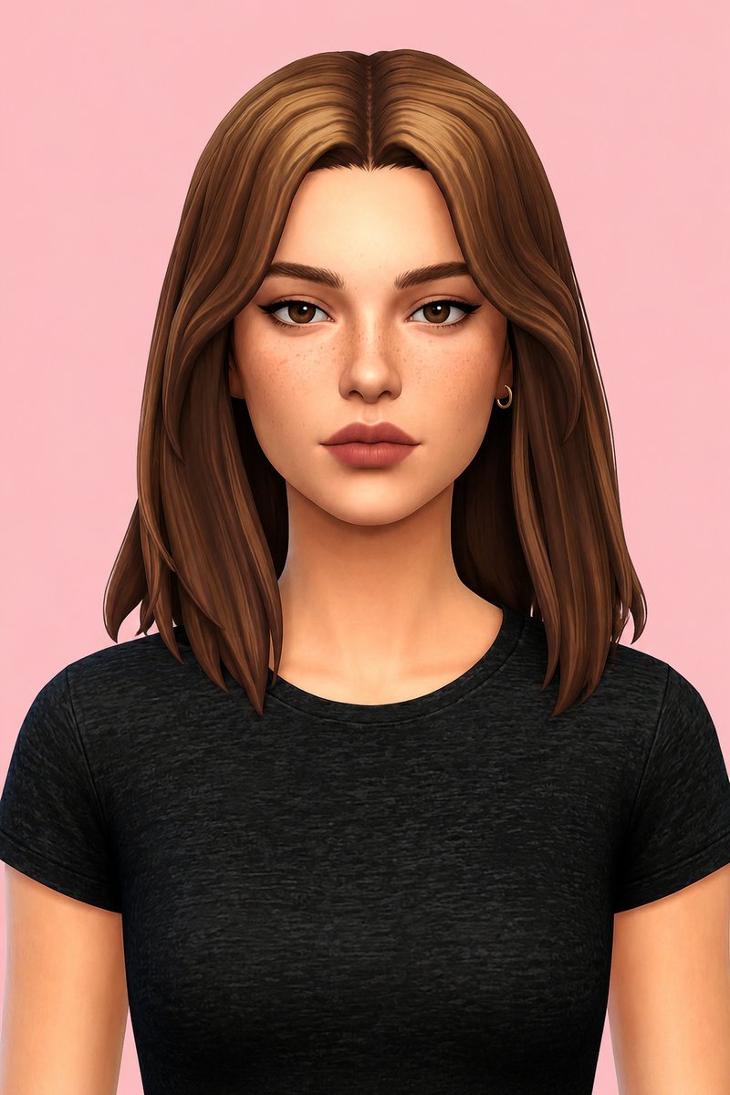 alore hair custom content (CC) for Sims 4 by dogsill