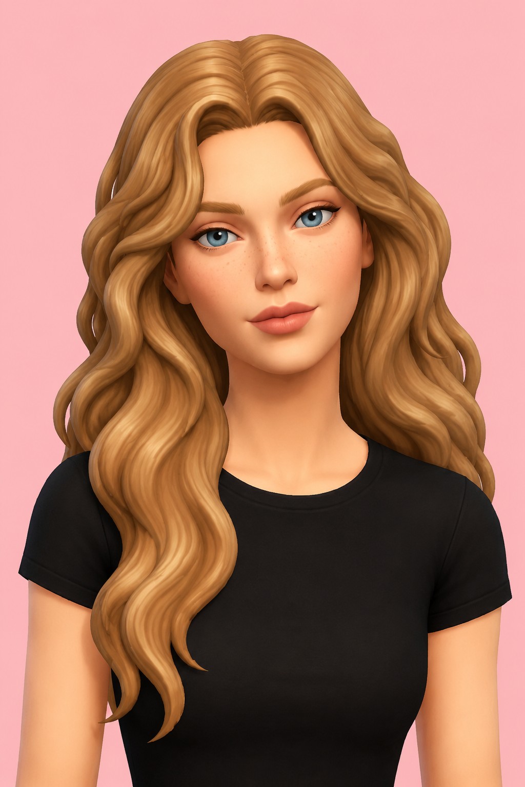 gina hair custom content (CC) for Sims 4 by dogsill