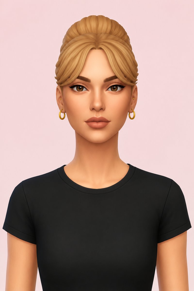leila bun custom content (CC) for Sims 4 by dogsill