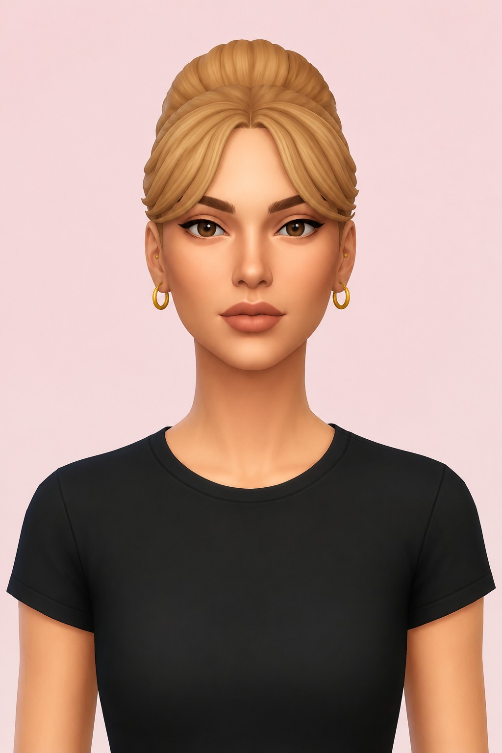 leila bun custom content (CC) for Sims 4 by dogsill