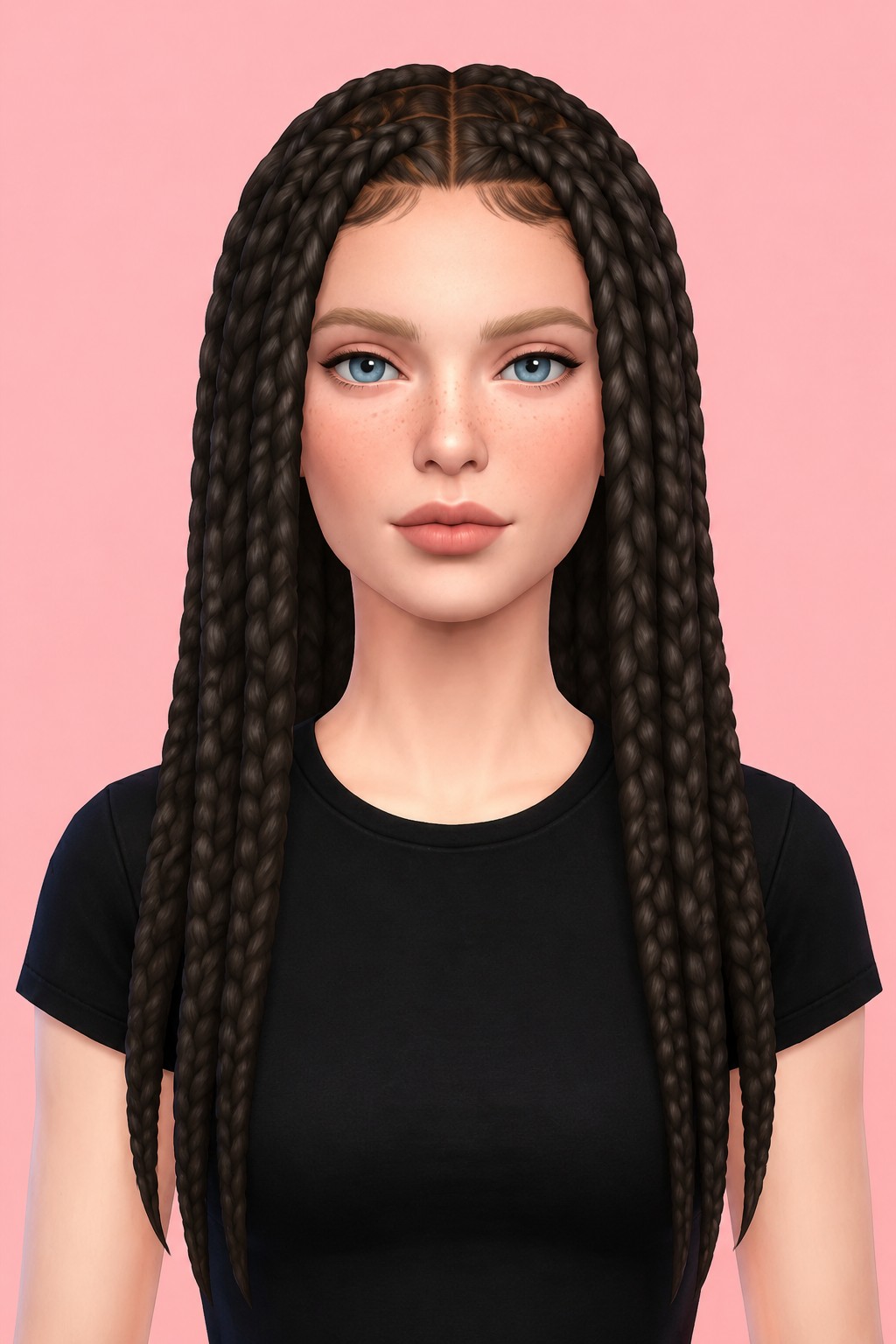 rowena braids custom content (CC) for Sims 4 by dogsill