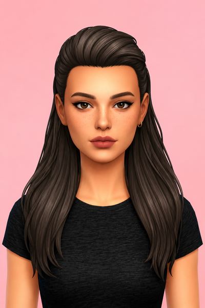 Natalie Hair custom content (CC) for Sims 4 by dogsill
