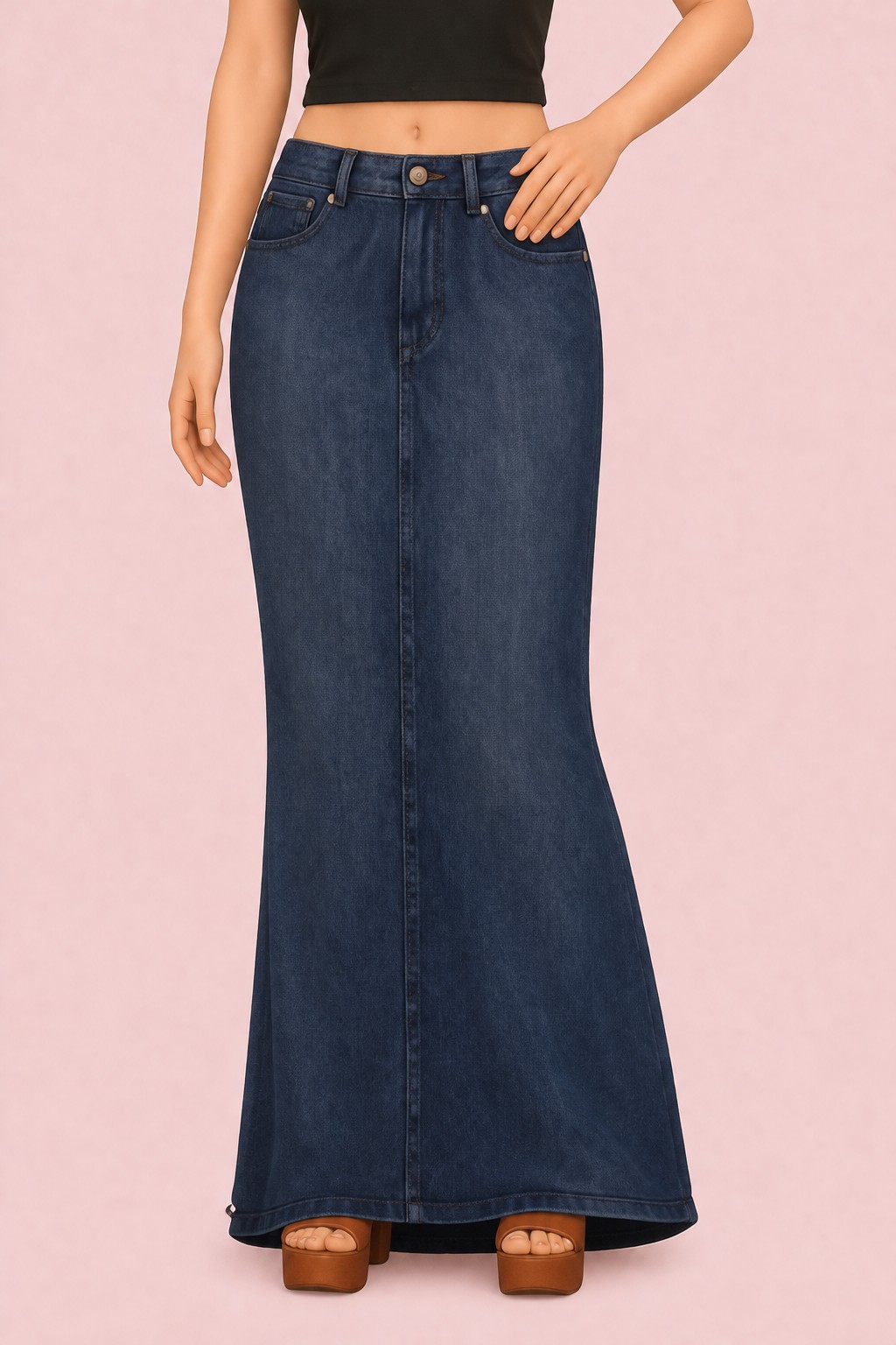 Alicia Denim Skirt custom content (CC) for Sims 4 by dogsill