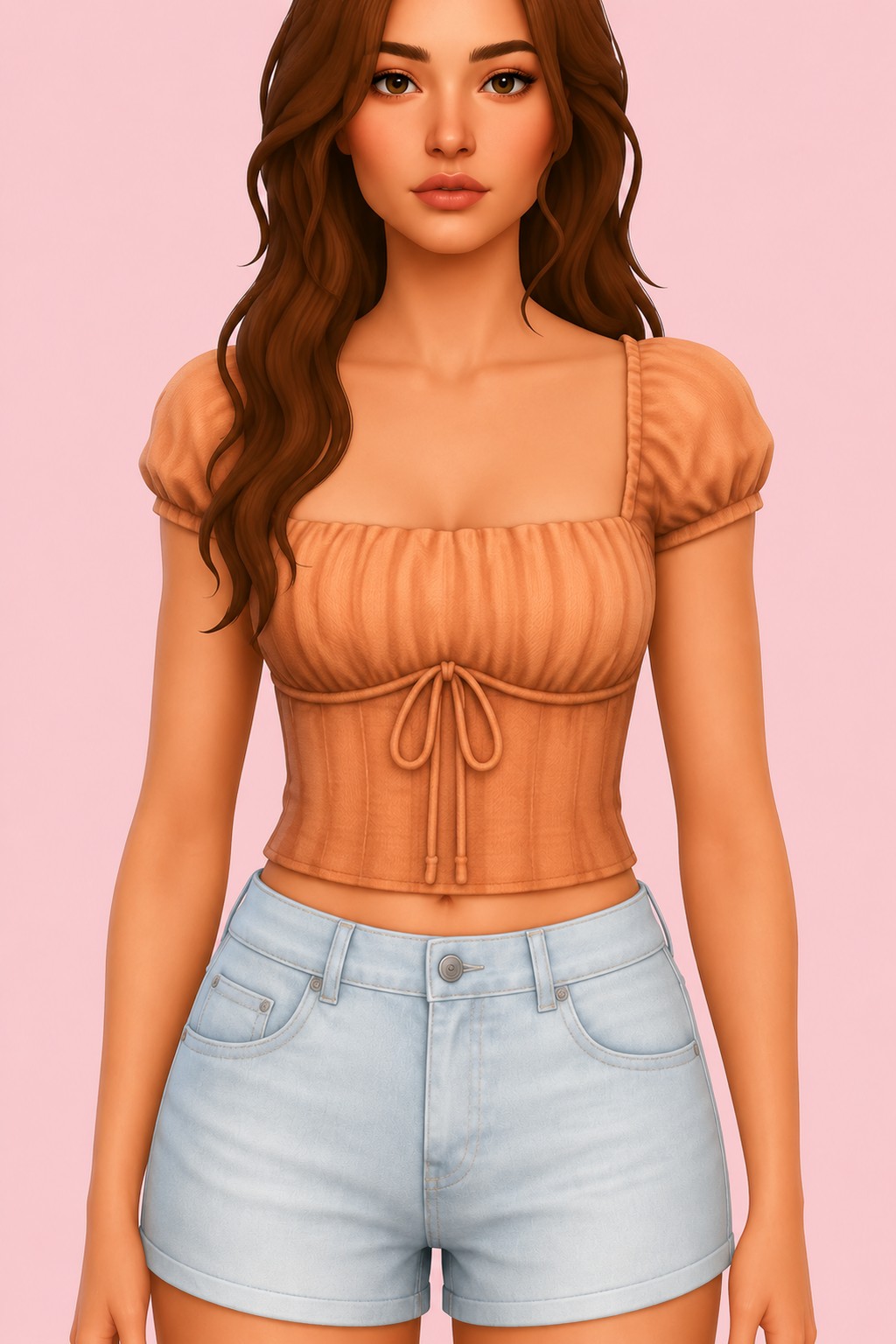 Sabrina Top custom content (CC) for Sims 4 by dogsill