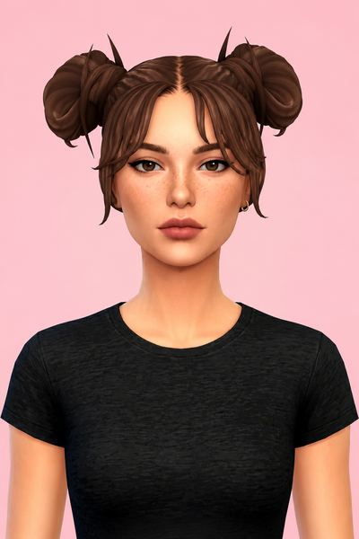 xianna buns custom content (CC) for Sims 4 by dogsill