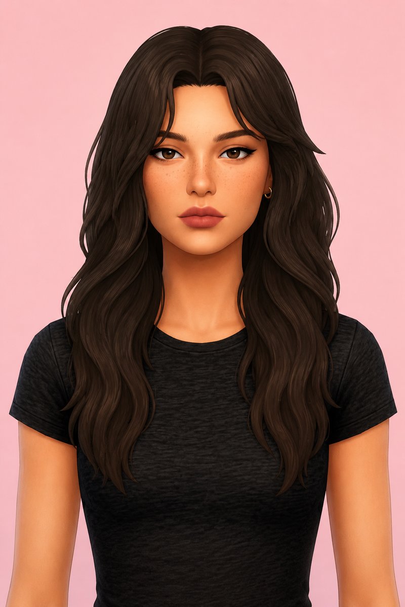 goth hair custom content (CC) for Sims 4 by dogsill
