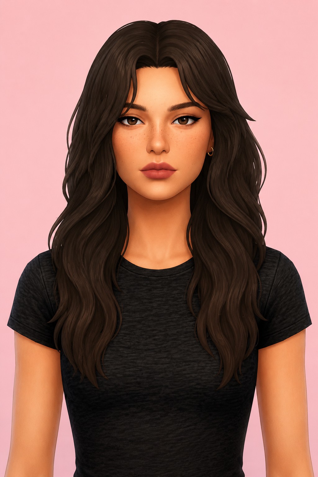 goth hair custom content (CC) for Sims 4 by dogsill