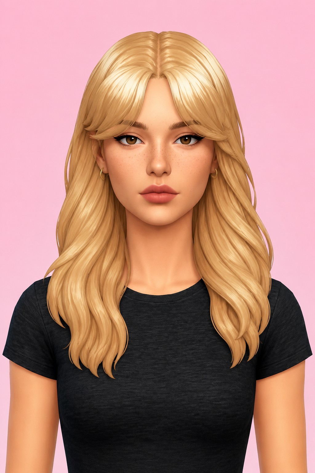 izzy hair custom content (CC) for Sims 4 by dogsill