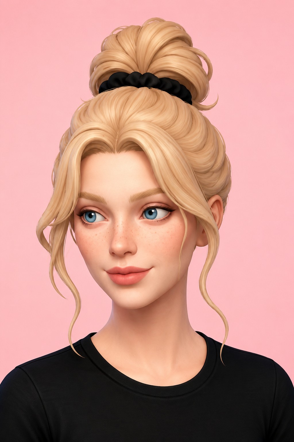 Naia Hairtie custom content (CC) for Sims 4 by dogsill