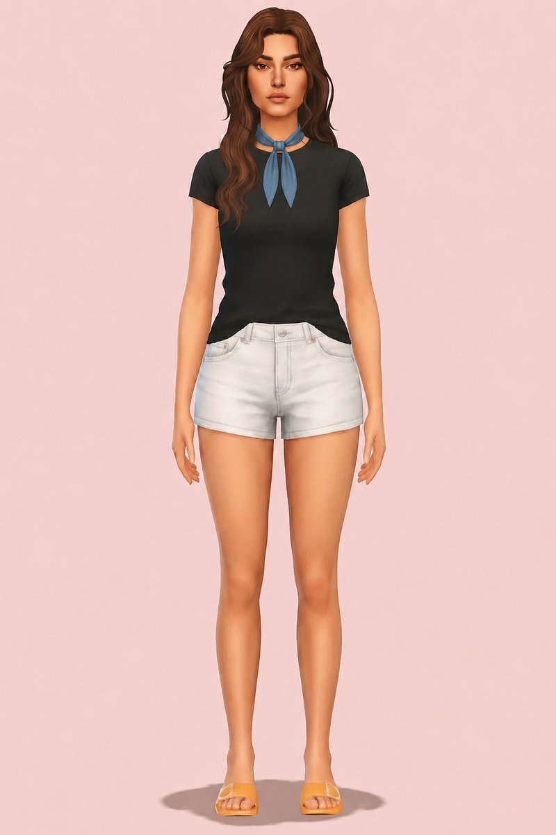 Shaw Necktie custom content (CC) for Sims 4 by dogsill