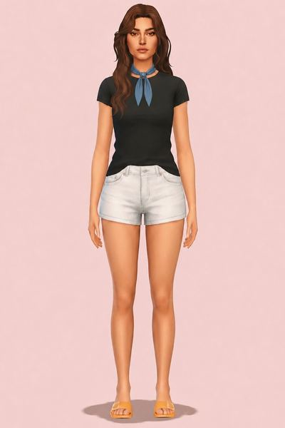 Shaw Necktie custom content (CC) for Sims 4 by dogsill