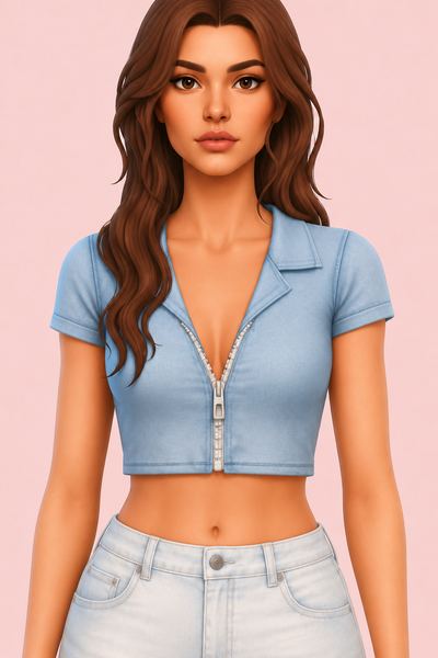 Kimmie Top custom content (CC) for Sims 4 by dogsill