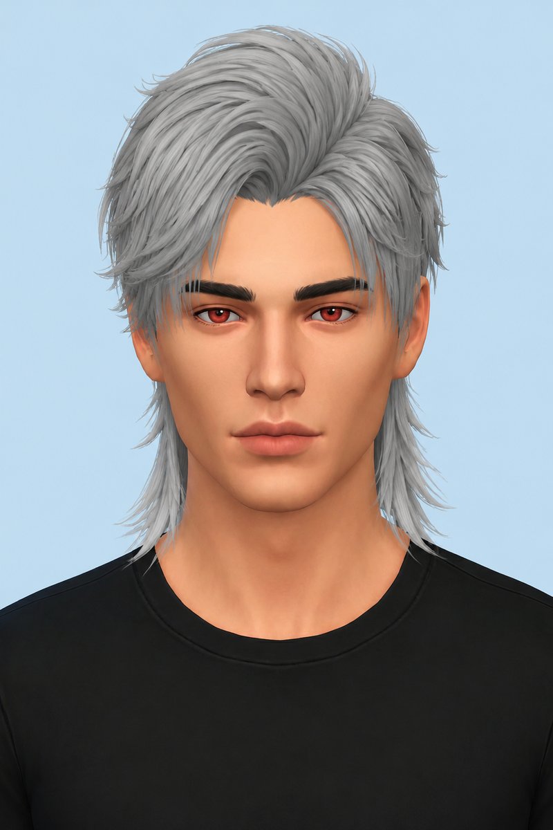 Sylus Hair custom content (CC) for Sims 4 by johnnysims