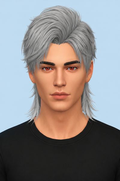 Sylus Hair custom content (CC) for Sims 4 by johnnysims
