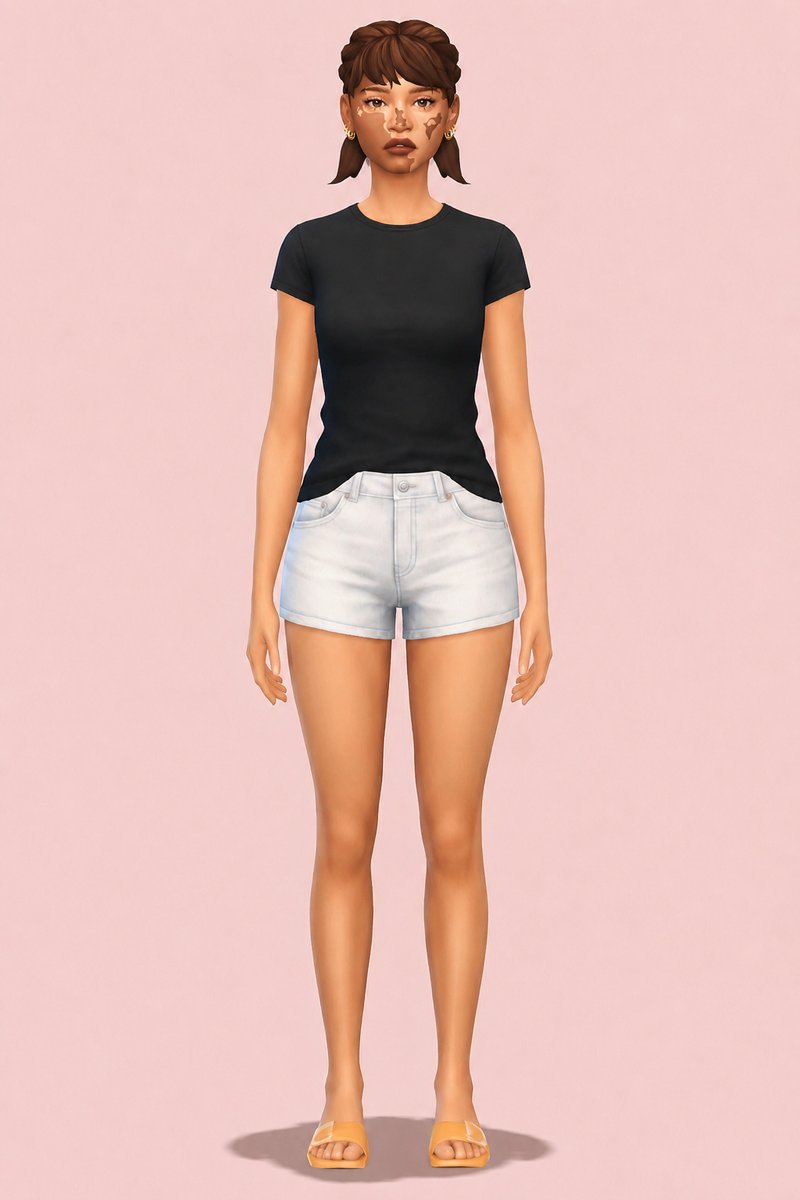 harriet pigtails custom content (CC) for Sims 4 by dogsill