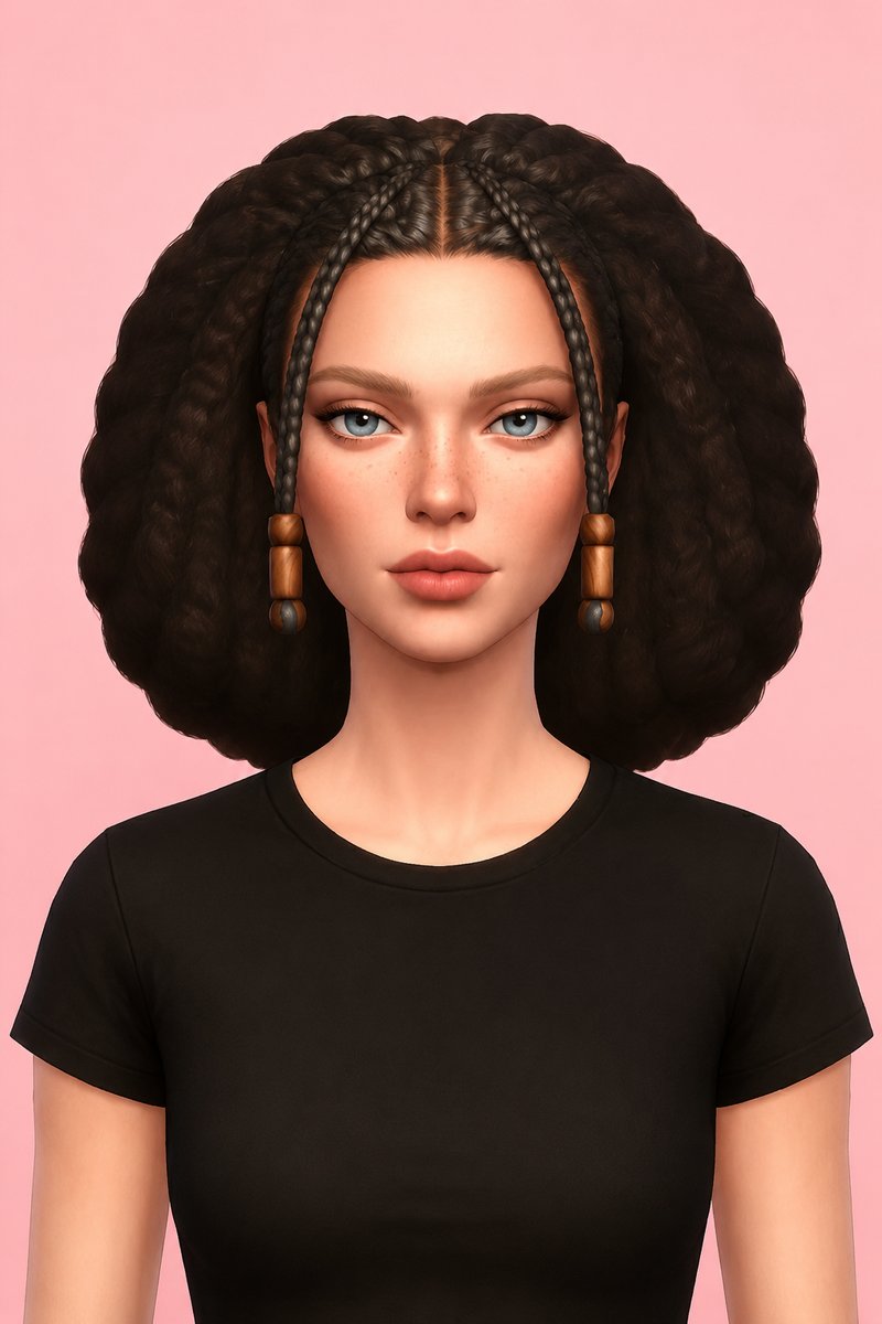 kiara hairs custom content (CC) for Sims 4 by dogsill