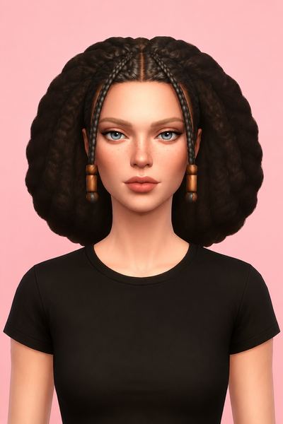 kiara hairs custom content (CC) for Sims 4 by dogsill