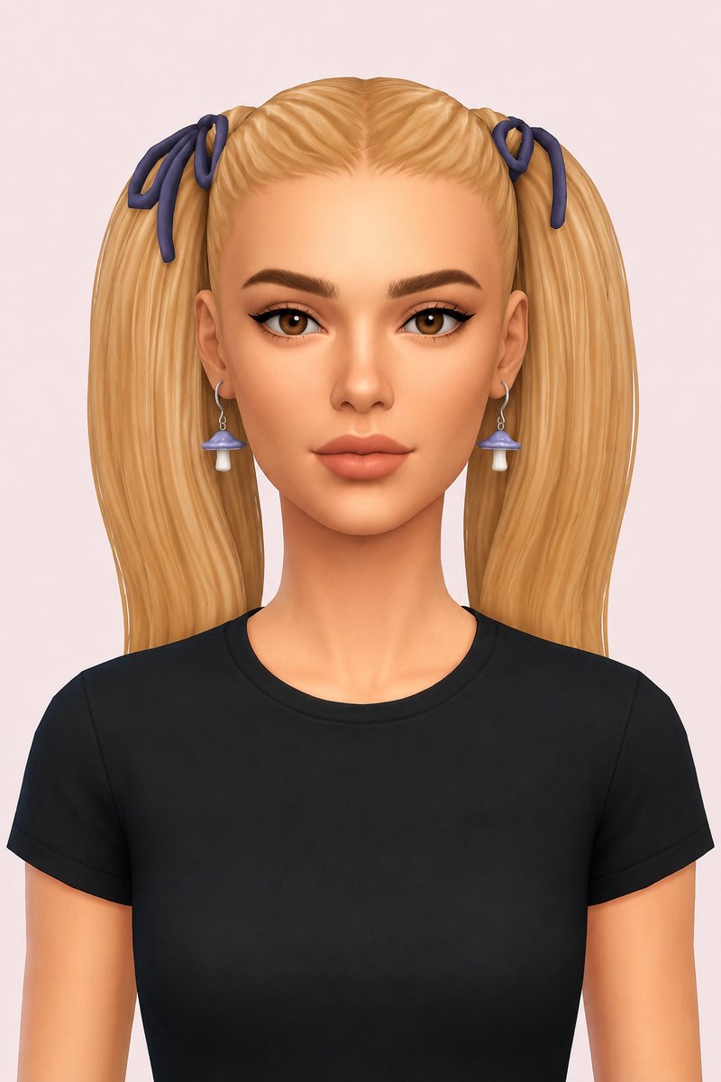 ocean pigtails custom content (CC) for Sims 4 by dogsill