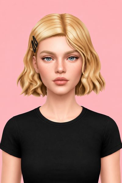 camille hair custom content (CC) for Sims 4 by dogsill