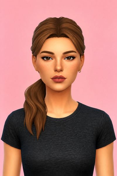 kait ponytails custom content (CC) for Sims 4 by dogsill