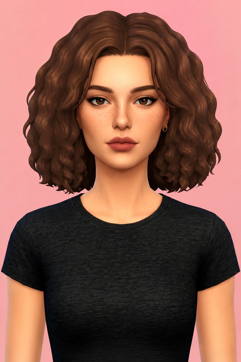 sarah hair custom content (CC) for Sims 4 by dogsill