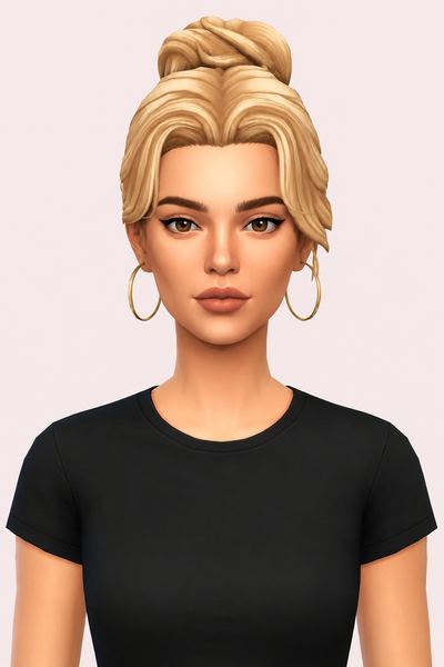 flowers bun custom content (CC) for Sims 4 by dogsill