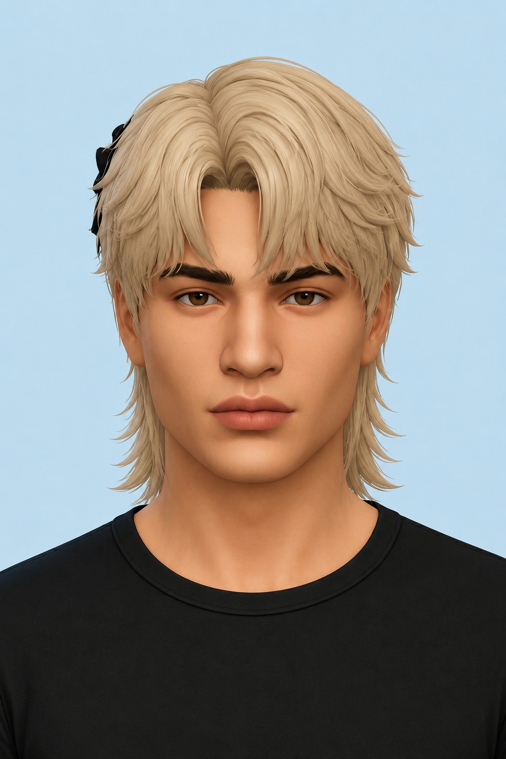 Xavier Hair custom content (CC) for Sims 4 by johnnysims