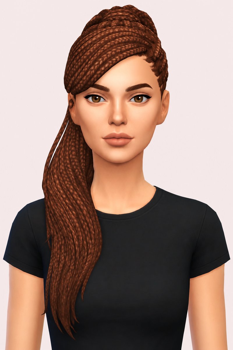 maia ponytail custom content (CC) for Sims 4 by dogsill