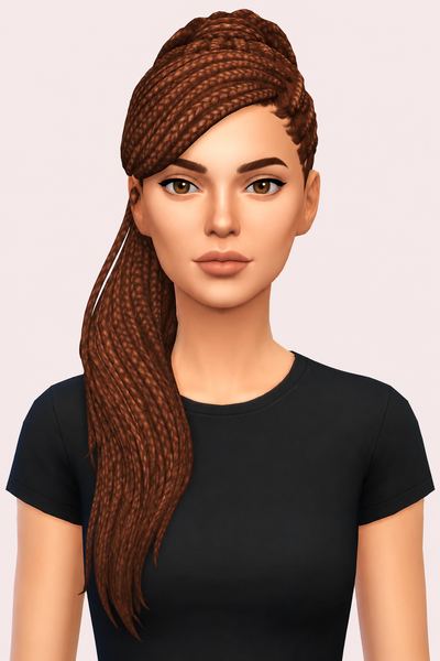 maia ponytail custom content (CC) for Sims 4 by dogsill