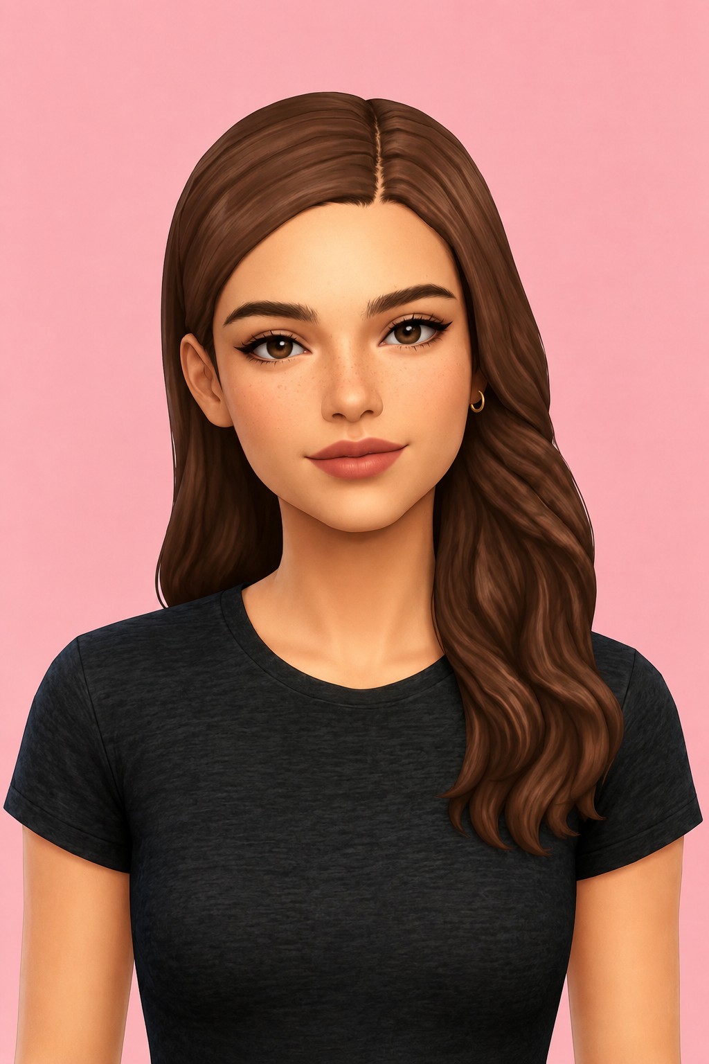 queenie hair custom content (CC) for Sims 4 by dogsill