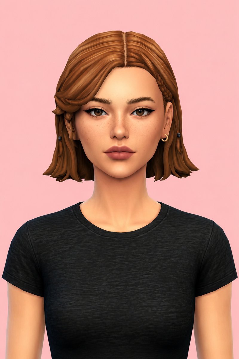 jenny hair custom content (CC) for Sims 4 by dogsill
