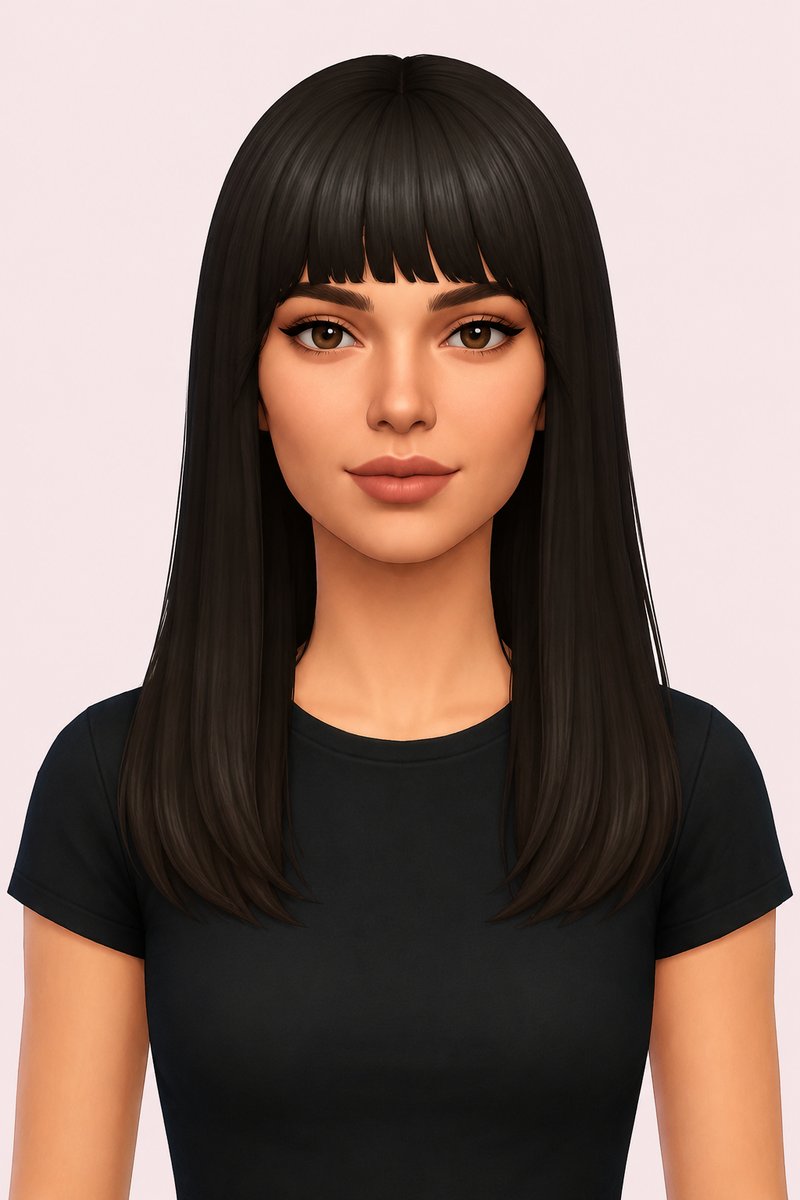 janna hair custom content (CC) for Sims 4 by dogsill