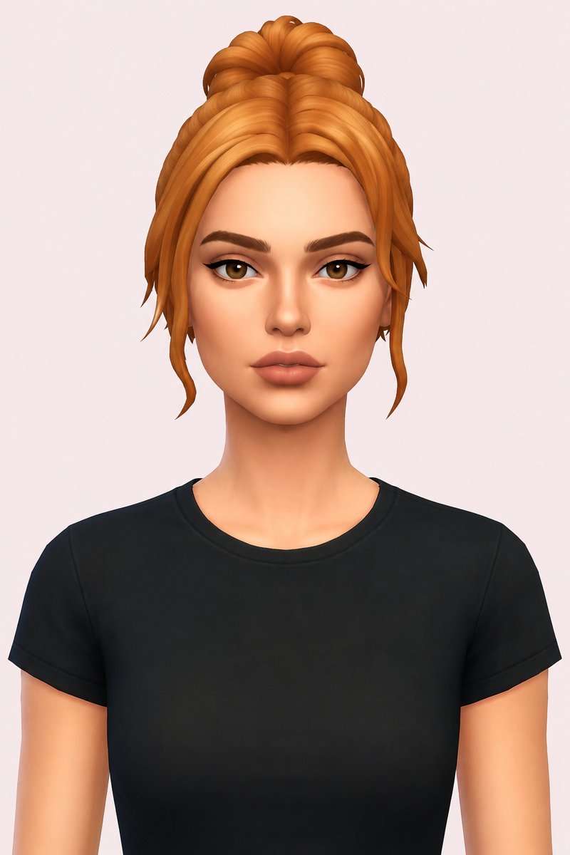 meera bun custom content (CC) for Sims 4 by dogsill