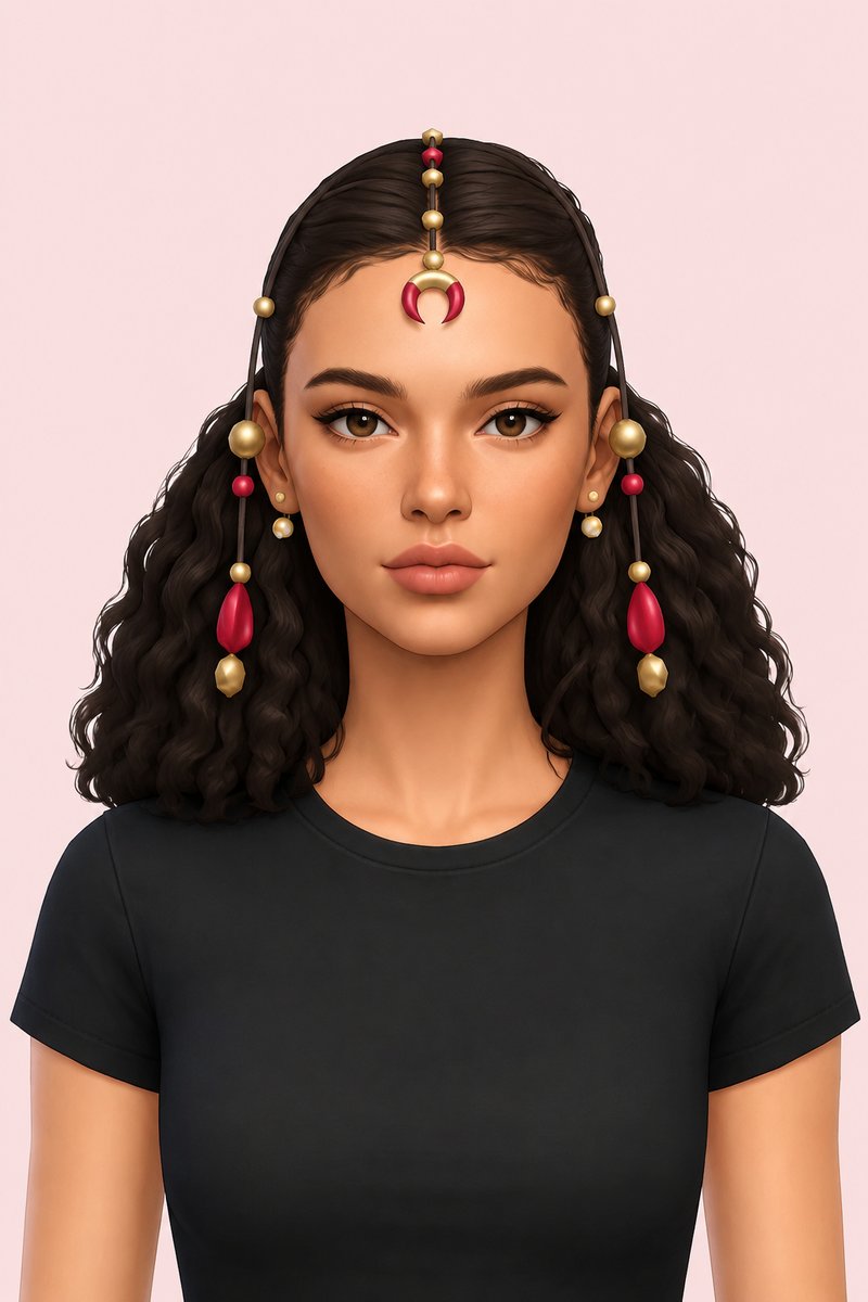 flora hair custom content (CC) for Sims 4 by dogsill