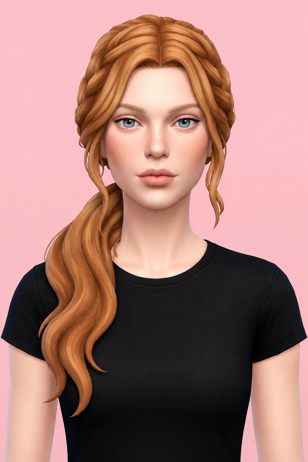 spice ponytail custom content (CC) for Sims 4 by dogsill