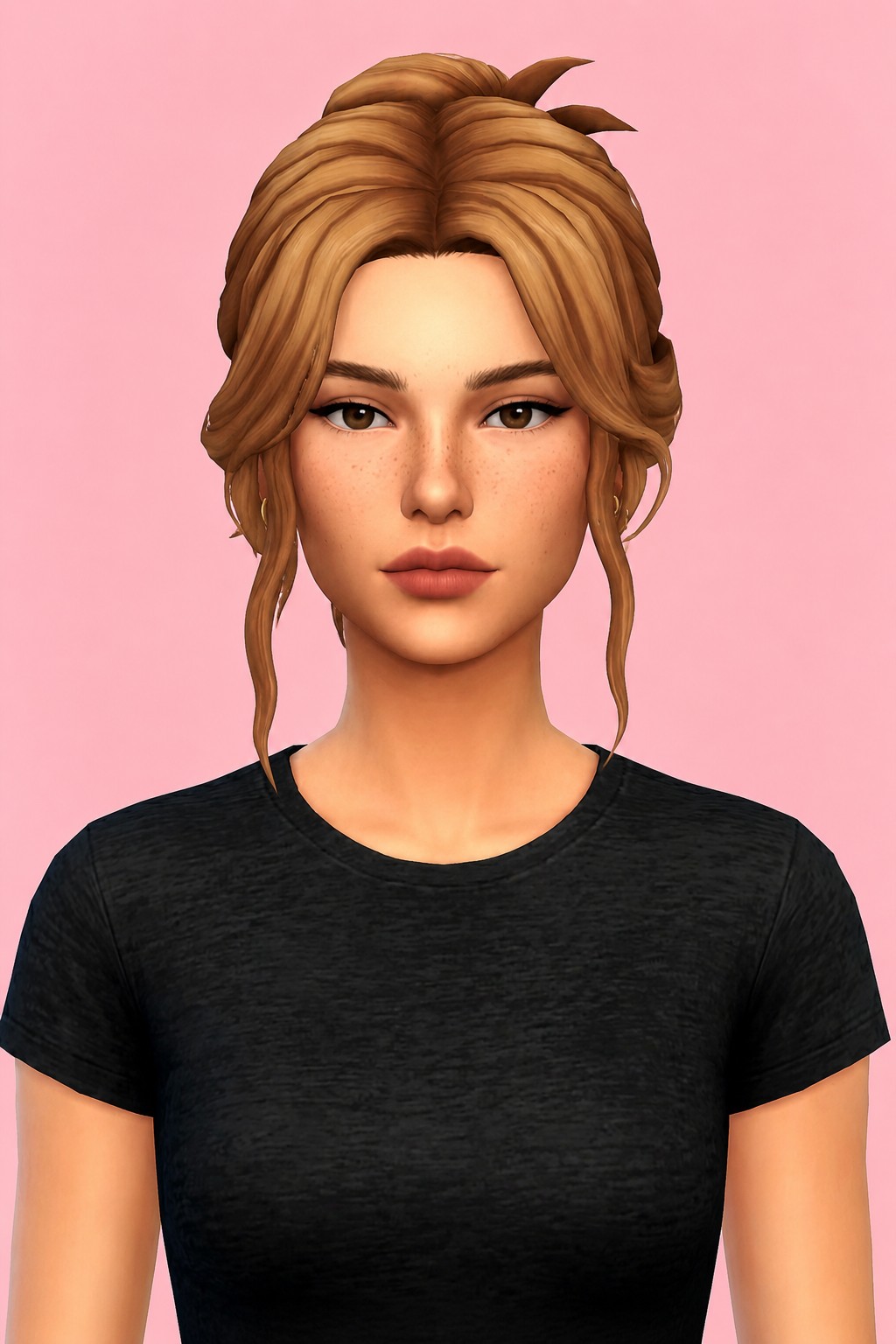 byrdie bun custom content (CC) for Sims 4 by dogsill