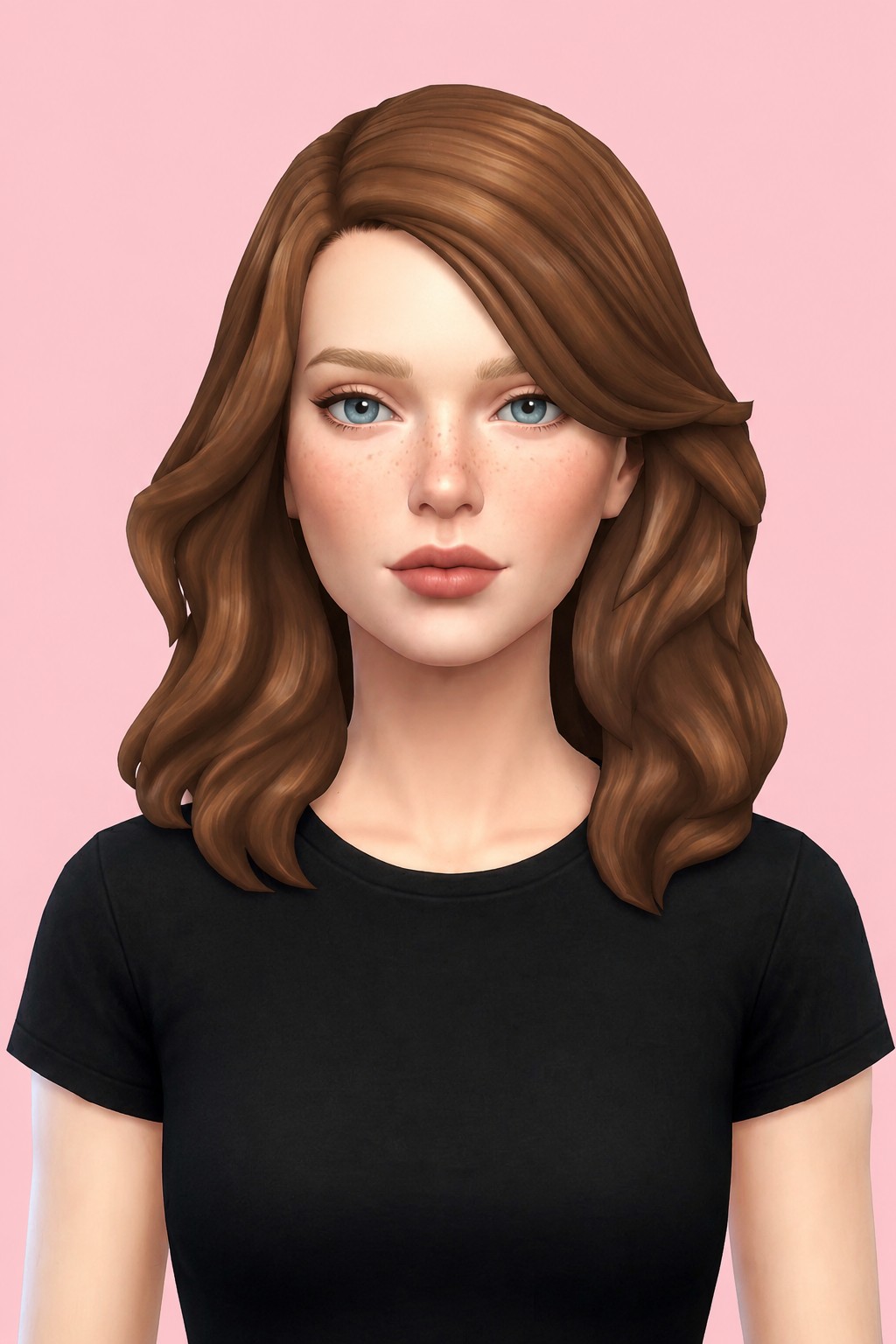 pennie hair custom content (CC) for Sims 4 by dogsill