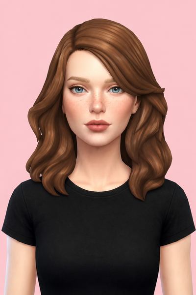 pennie hair custom content (CC) for Sims 4 by dogsill