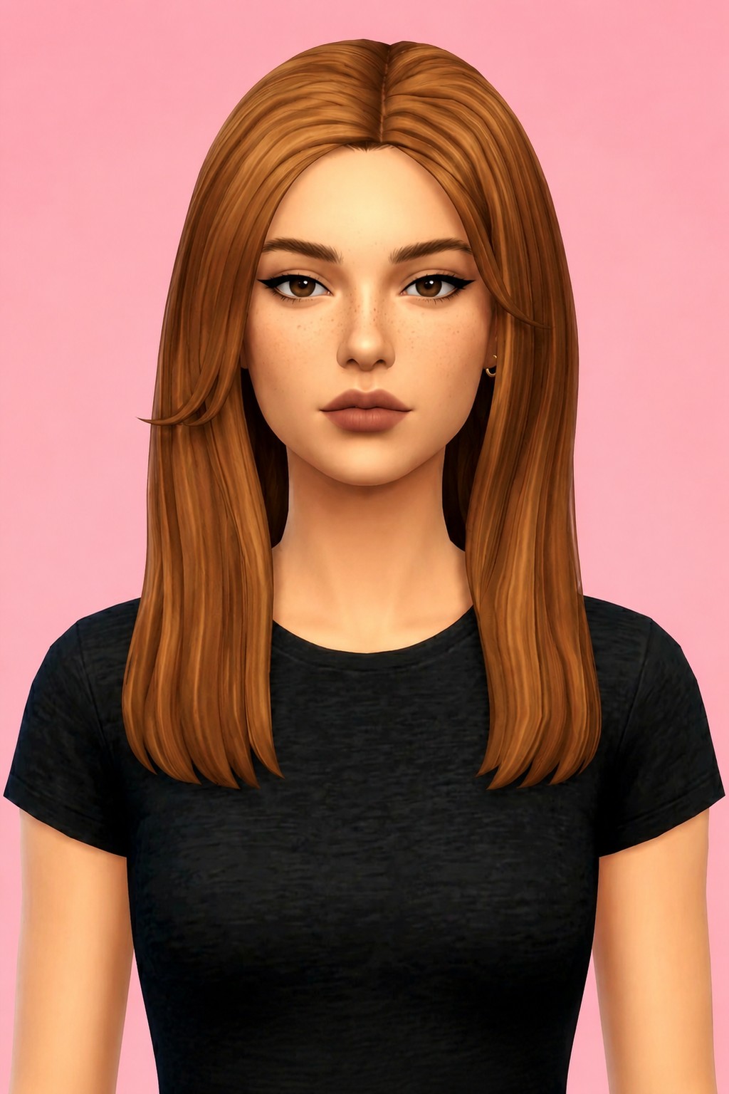 dina hair custom content (CC) for Sims 4 by dogsill