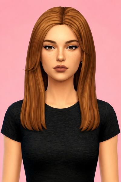 dina hair custom content (CC) for Sims 4 by dogsill