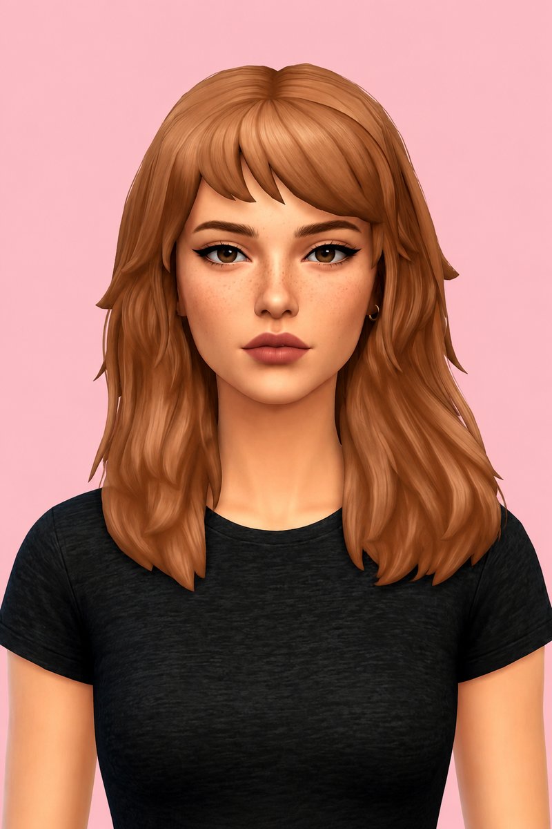 krista hairs custom content (CC) for Sims 4 by dogsill